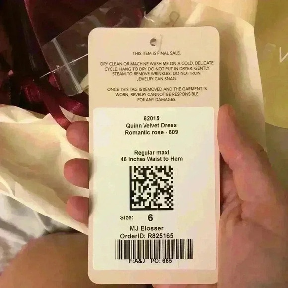 Velvet Strapless Floor Length Dress in Romantic Rose - Picture 8 of 8